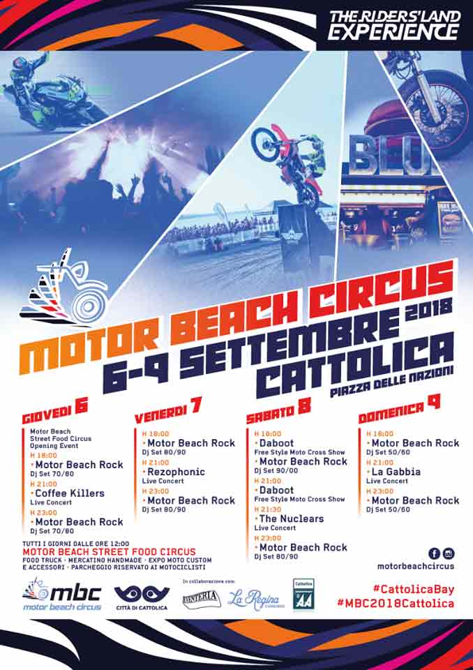 MotoGP 2018 e Motor Beach Circus a Cattolica, corse in pista ed eventi